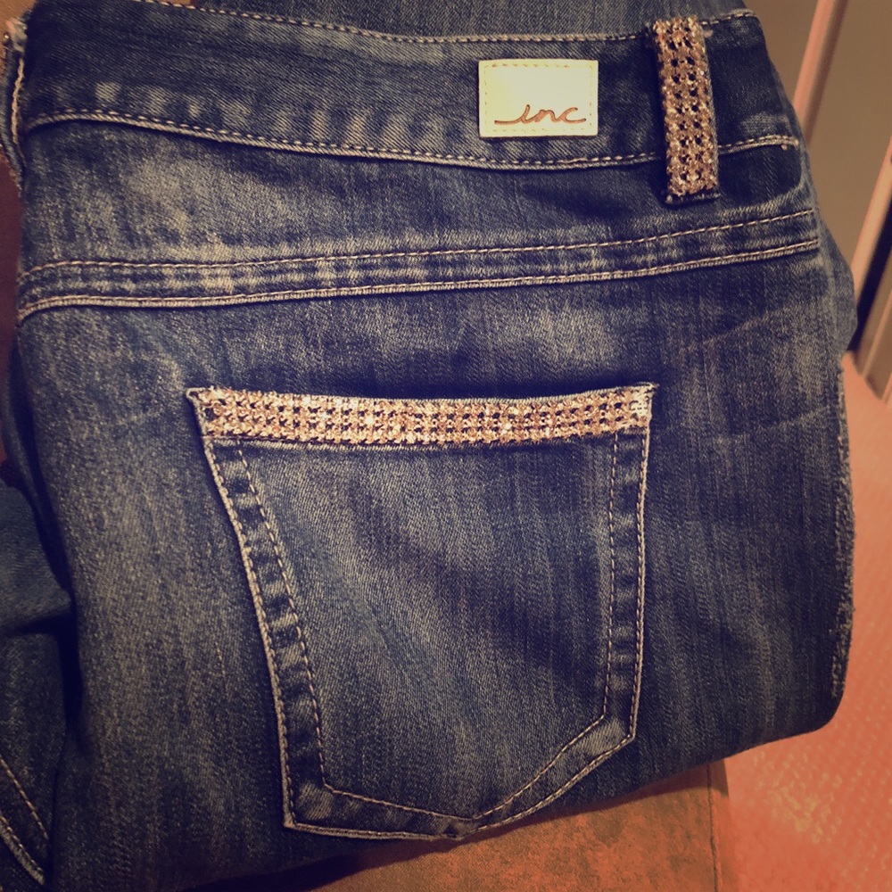 Inc rhinestone jeans